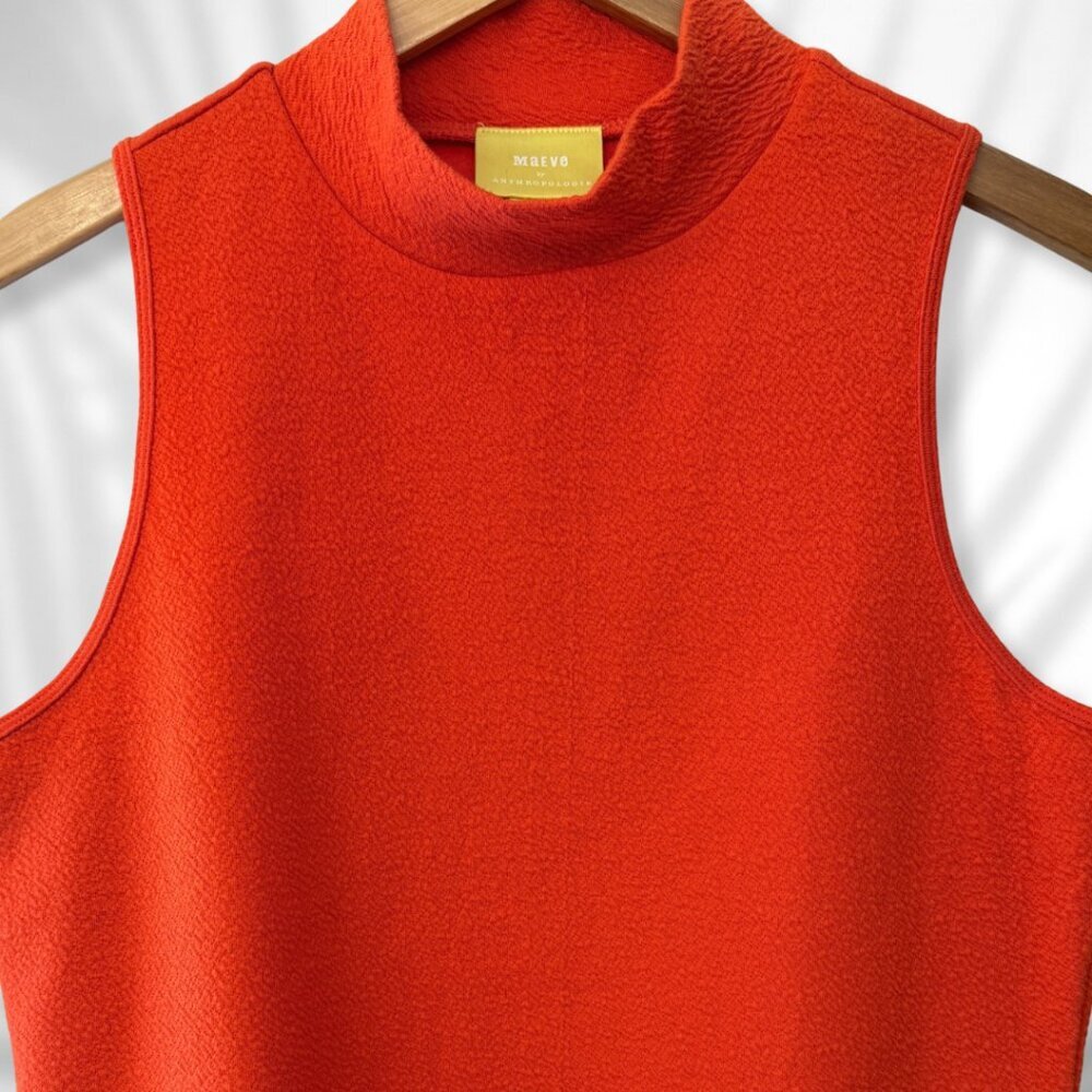 Anthropologie Maeve Charley Textured Tank Top Orange Sleeveless Size Large - Picture 2 of 5